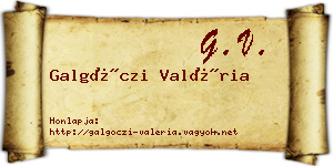 Galgóczi Valéria névjegykártya