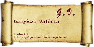 Galgóczi Valéria névjegykártya