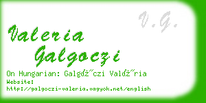 valeria galgoczi business card